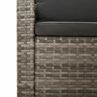 Poltrona da giardino con cuscino grigio in polyrattan 362693
