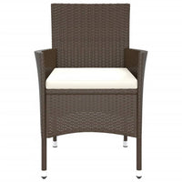 Sedie da giardino con cuscini 2 pz in polyrattan marrone (solo UK/IE/FI/NO) 362518