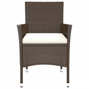 Sedie da giardino con cuscini 2 pz in polyrattan marrone (solo UK/IE/FI/NO) 362518