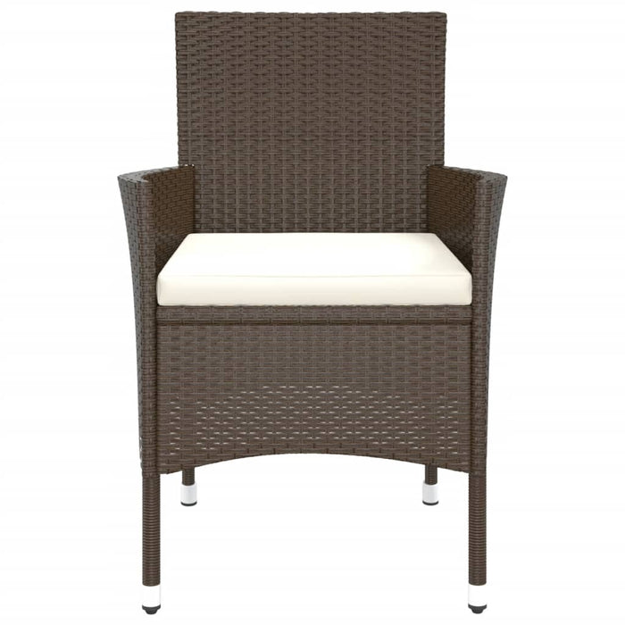 Sedie da giardino con cuscini 2 pz in polyrattan marrone (solo UK/IE/FI/NO) 362518