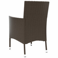 Sedie da giardino con cuscini 2 pz in polyrattan marrone (solo UK/IE/FI/NO) 362518