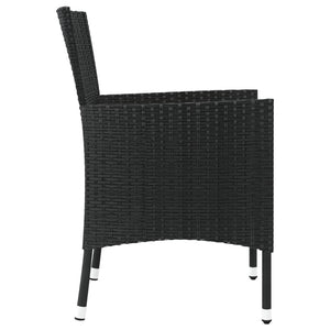Sedie da giardino con cuscini 2 pz nere in polyrattan (solo UK/IE/FI/NO) 362519