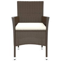 Sedie da giardino con cuscini 4 pz in polyrattan marrone (solo UK/IE/FI/NO) 362526