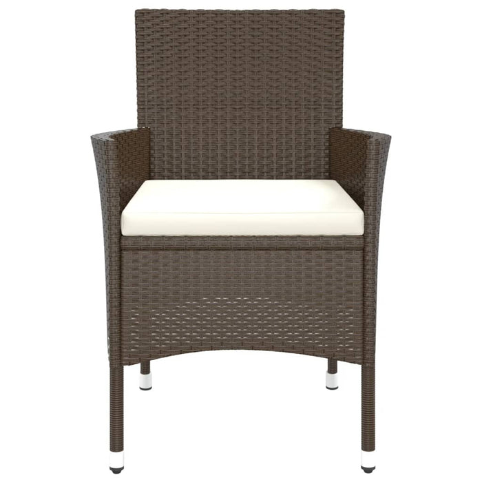 Sedie da giardino con cuscini 4 pz in polyrattan marrone (solo UK/IE/FI/NO) 362526