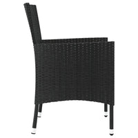 Sedie da giardino con cuscini 4 pz nere in polyrattan (solo UK/IE/FI/NO) 362527