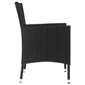 Sedie da giardino con cuscini 4 pz nere in polyrattan (solo UK/IE/FI/NO) 362527