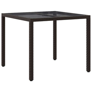 Tavolo da Pranzo da Giardino Marrone 90 x 90 x 75 cm 362532
