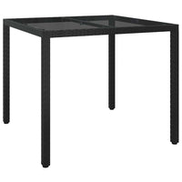 Tavolo da Pranzo da Giardino Nero 90 x 90 x 75 cm Poly Rattan 362533