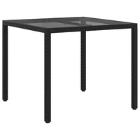Tavolo da Pranzo da Giardino Nero 90 x 90 x 75 cm Poly Rattan 362533