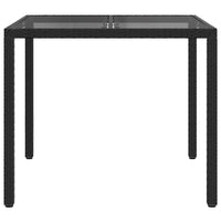 Tavolo da Pranzo da Giardino Nero 90 x 90 x 75 cm Poly Rattan 362533