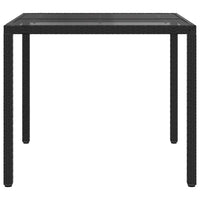 Tavolo da Pranzo da Giardino Nero 90 x 90 x 75 cm Poly Rattan 362533