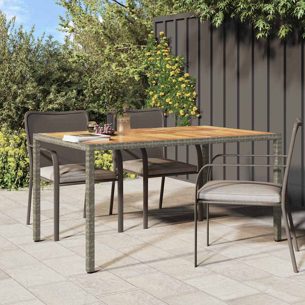 Tavolo da Pranzo da Giardino Grigio 150 x 90 x 75 cm 362545