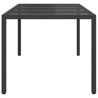 Tavolo da Pranzo da Giardino Nero 190 x 90 x 75 cm Poly Rattan 362547