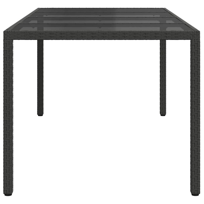Tavolo da Pranzo da Giardino Nero 190 x 90 x 75 cm Poly Rattan 362547
