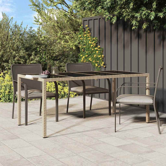 Tavolo da Pranzo da Giardino Beige 190 x 90 x 75 cm Poly Rattan 362550
