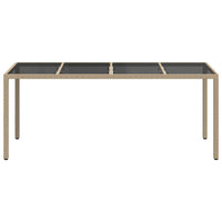 Tavolo da Pranzo da Giardino Beige 190 x 90 x 75 cm Poly Rattan 362550