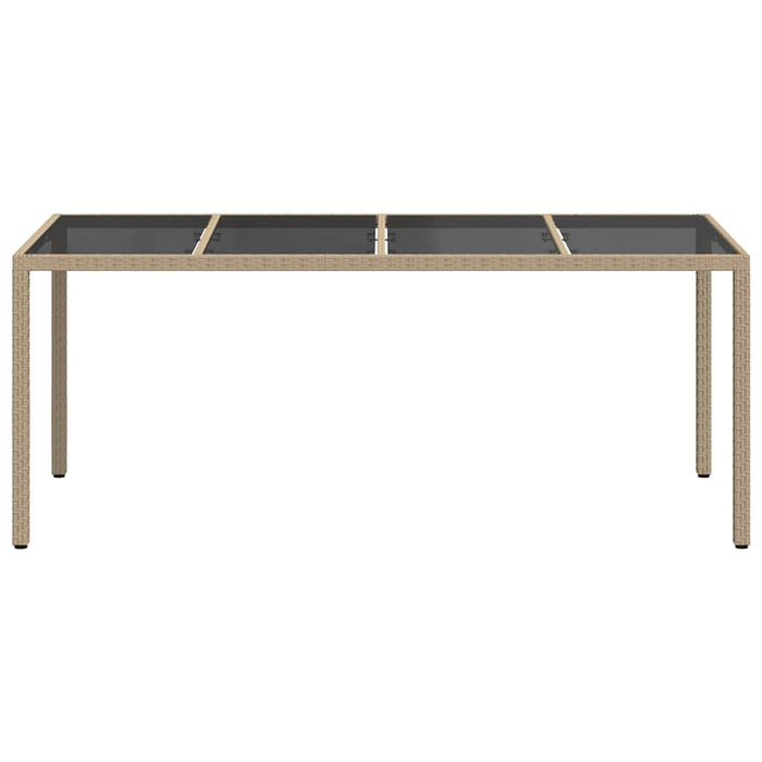 Tavolo da Pranzo da Giardino Beige 190 x 90 x 75 cm Poly Rattan 362550