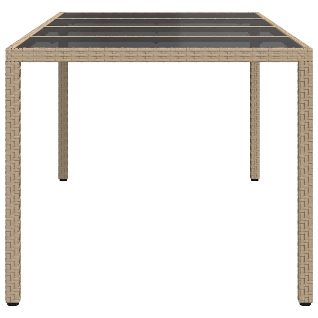 Tavolo da Pranzo da Giardino Beige 190 x 90 x 75 cm Poly Rattan 362550