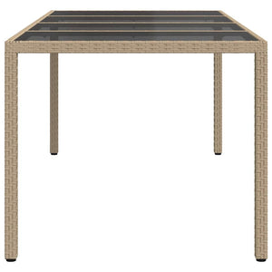 Tavolo da Pranzo da Giardino Beige 190 x 90 x 75 cm Poly Rattan 362550
