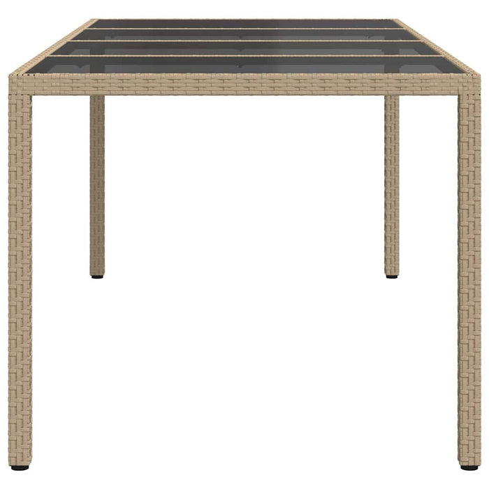 Tavolo da Pranzo da Giardino Beige 190 x 90 x 75 cm Poly Rattan 362550