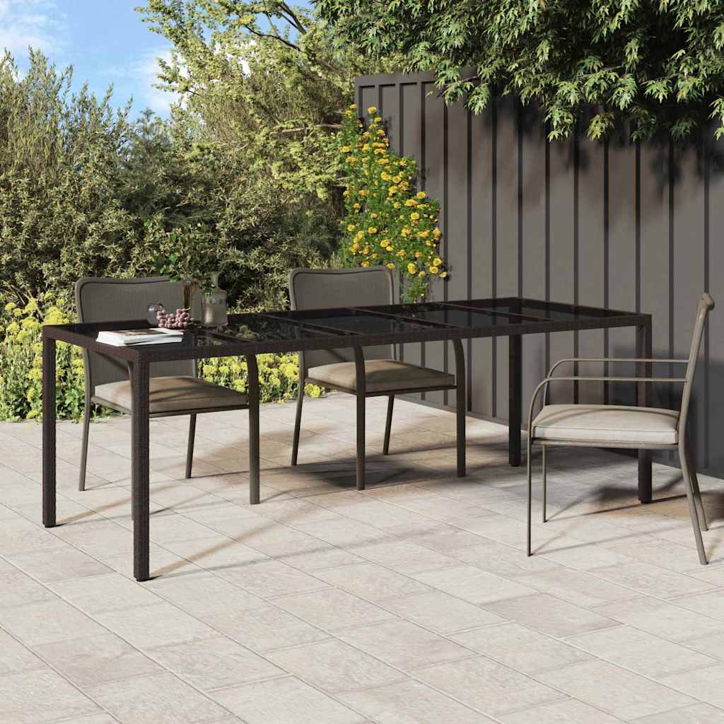 Tavolo da Pranzo da Giardino Marrone 250 x 100 x 75 cm 362553