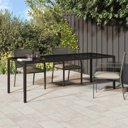 Tavolo da Pranzo da Giardino Marrone 250 x 100 x 75 cm 362553