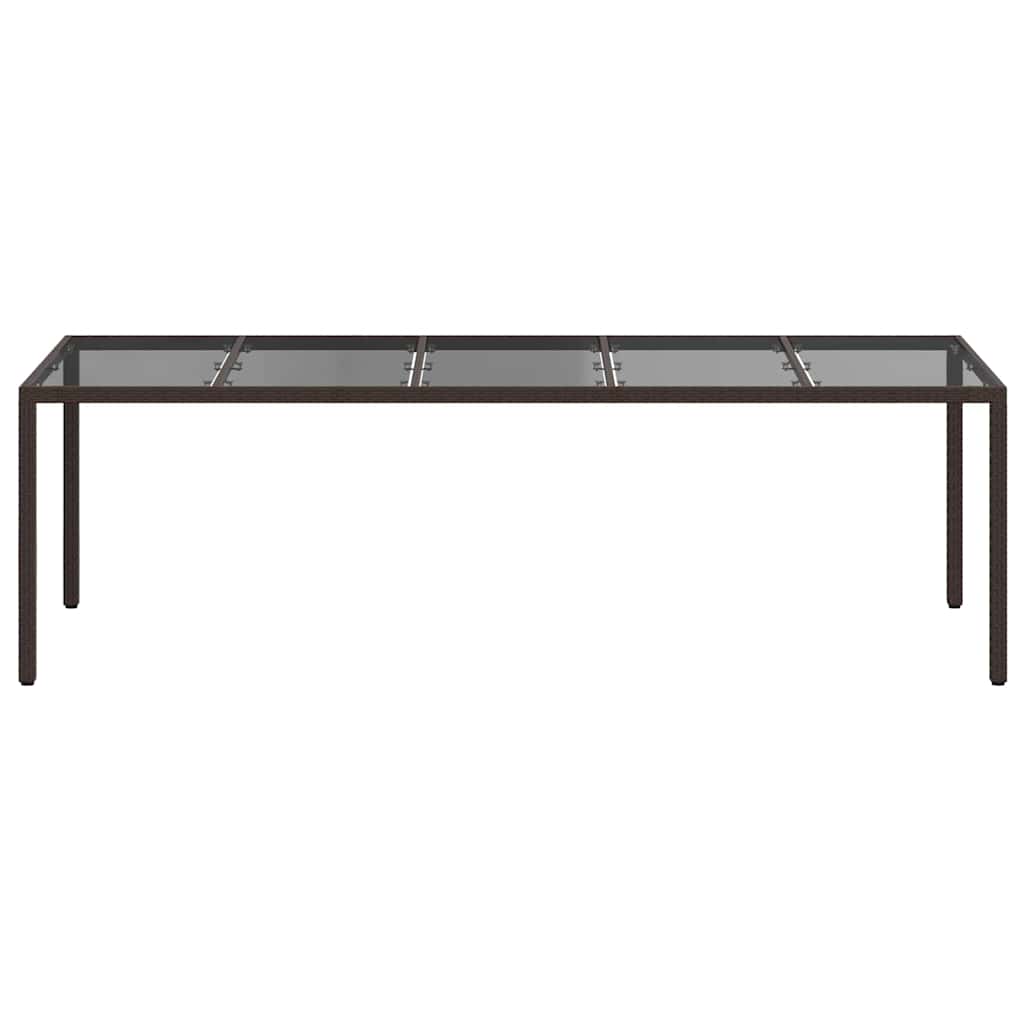 Tavolo da Pranzo da Giardino Marrone 250 x 100 x 75 cm 362553