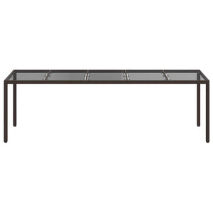 Tavolo da Pranzo da Giardino Marrone 250 x 100 x 75 cm 362553