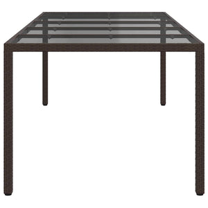 Tavolo da Pranzo da Giardino Marrone 250 x 100 x 75 cm 362553