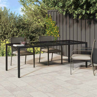 Tavolo da Pranzo da Giardino Nero puro 250 x 100 x 75 cm 362554