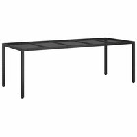 Tavolo da Pranzo da Giardino Nero puro 250 x 100 x 75 cm 362554