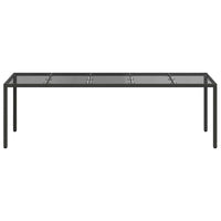 Tavolo da Pranzo da Giardino Nero puro 250 x 100 x 75 cm 362554
