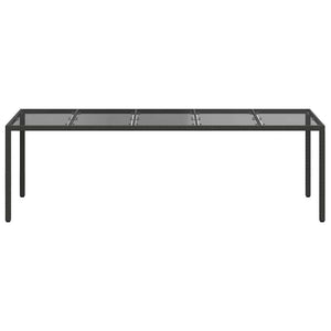 Tavolo da Pranzo da Giardino Nero puro 250 x 100 x 75 cm 362554