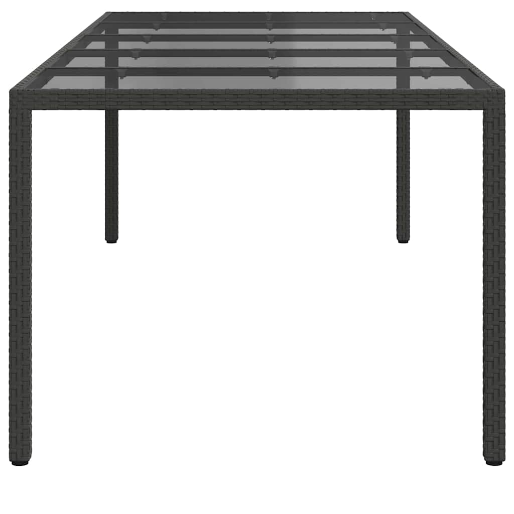 Tavolo da Pranzo da Giardino Nero puro 250 x 100 x 75 cm 362554