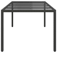 Tavolo da Pranzo da Giardino Nero puro 250 x 100 x 75 cm 362554