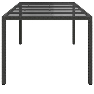Tavolo da Pranzo da Giardino Nero puro 250 x 100 x 75 cm 362554