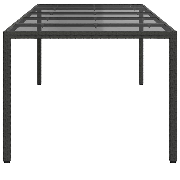 Tavolo da Pranzo da Giardino Nero puro 250 x 100 x 75 cm 362554
