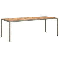 vidaXL Tavolo da Pranzo da Giardino Grigio 250 x 100 x 75 cm