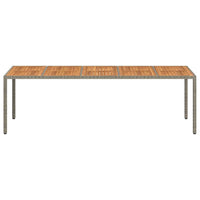 Tavolo da Pranzo da Giardino Grigio 250 x 100 x 75 cm 362559