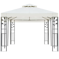 Gazebo con Tetto Doppio Bianco 6x3 m in Acciaiocod mxl 92957