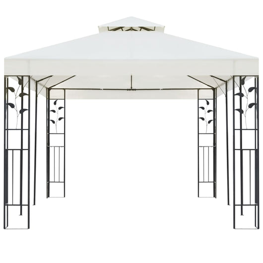 Gazebo con Tetto Doppio Bianco 6x3 m in Acciaio 362376