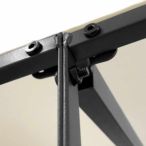 Tettoia Crema 4x3 m 180 g/m² Tessuto e Acciaio 362394