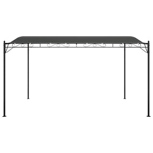Tettoia Antracite 4x3 m 180 g/m² Tessuto e Acciaio 362395