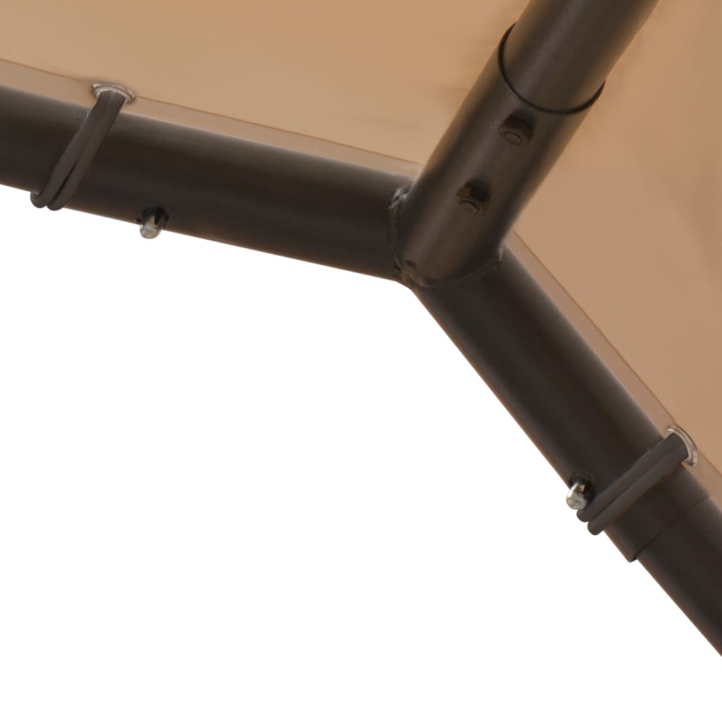Tenda a Baldacchino Beige 3x3 m in Acciaio e Tessuto 362451