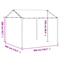 Tenda a Baldacchino Beige 3x3 m in Acciaio e Tessuto 362451