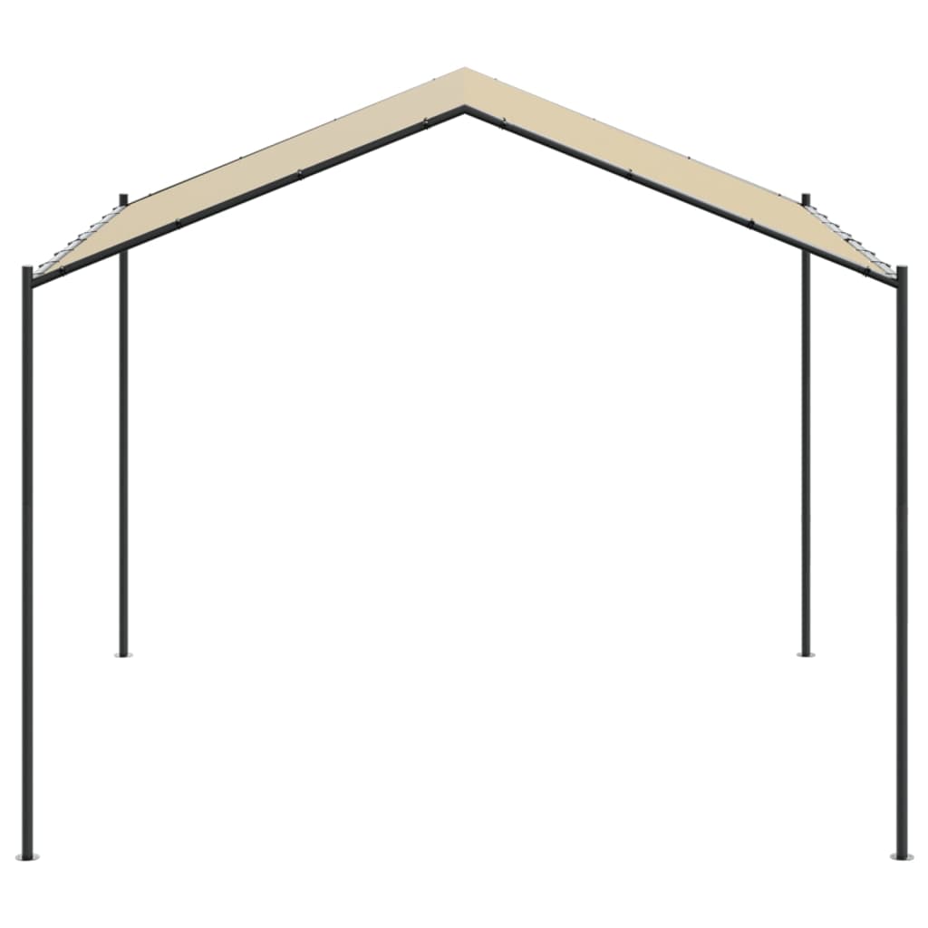 Tenda a Baldacchino Beige 4x4 m in Acciaio e Tessuto 362454