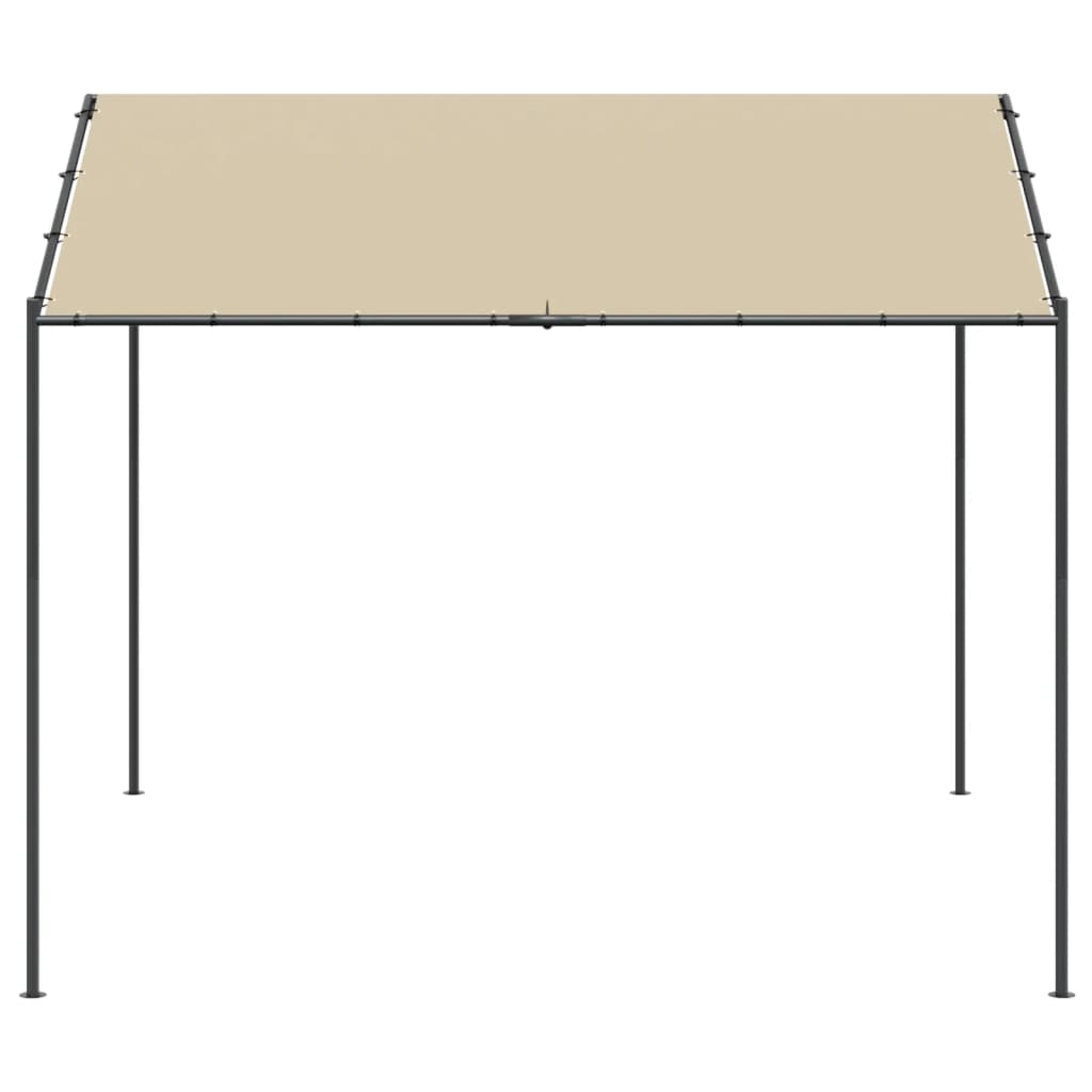 Tenda a Baldacchino Beige 4x4 m in Acciaio e Tessuto 362454