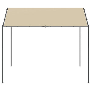 Tenda a Baldacchino Beige 4x4 m in Acciaio e Tessuto 362454