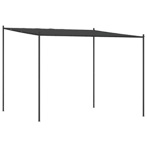 Gazebo Antracite 3x3 m 180 g/m² Tessuto e Acciaio 362462