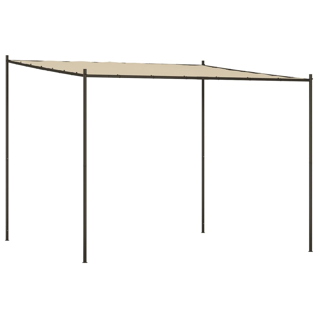 Gazebo Beige 3x3 m 180 g/m² Tessuto e Acciaio 362463